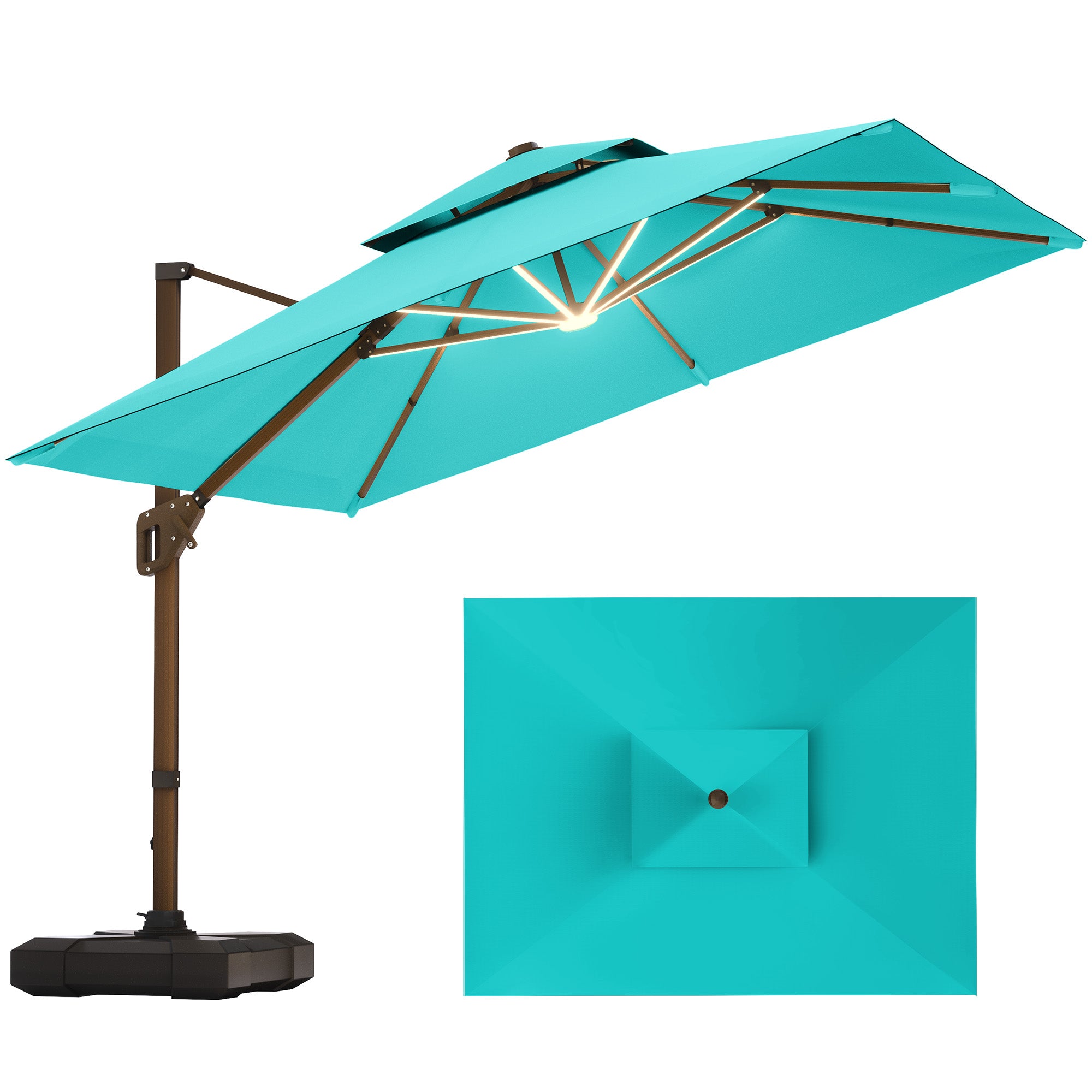 LED Economical  Patio Umbrellas Outdoor Umbrella with Lights