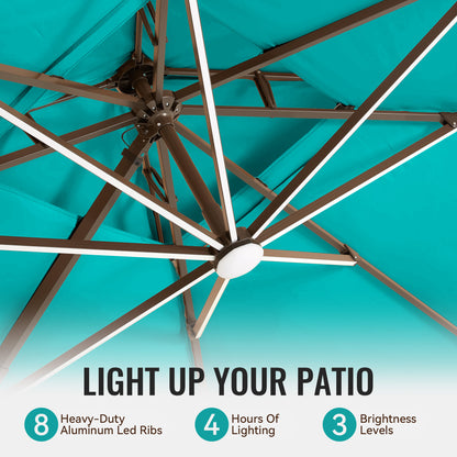 LED Economical  Patio Umbrellas Outdoor Umbrella with Lights