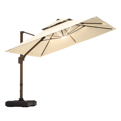 Economical Square Outdoor Patio Umbrella Rectangle Cantilever Umbrella