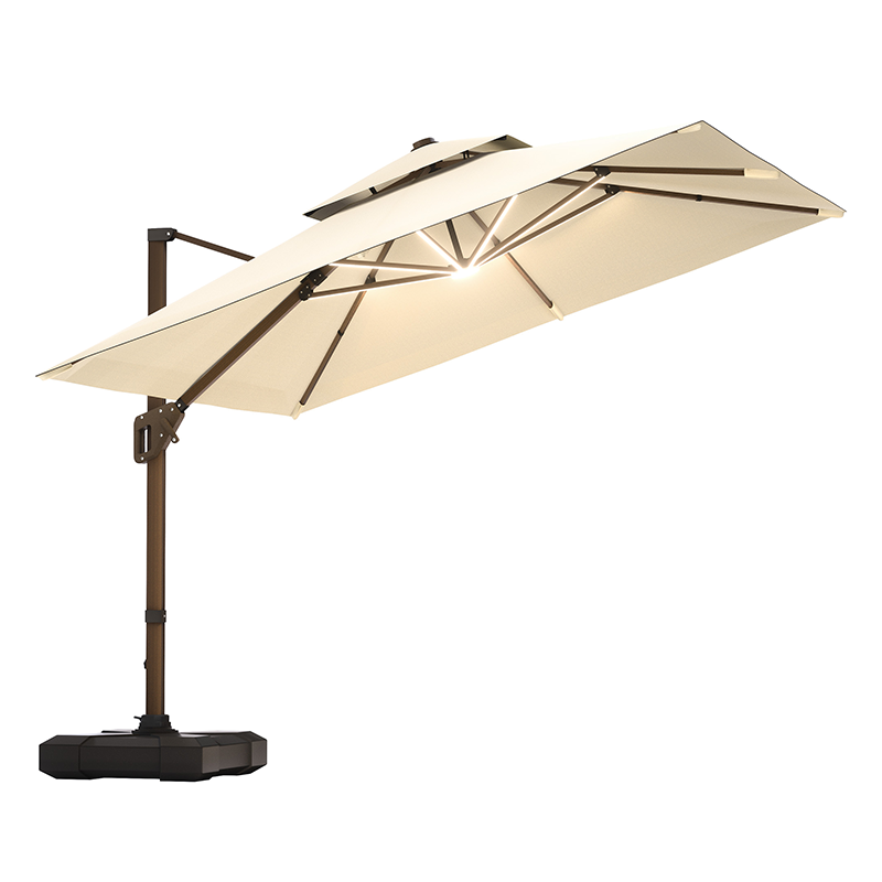 Economical Square Outdoor Patio Umbrella Rectangle Cantilever Umbrella